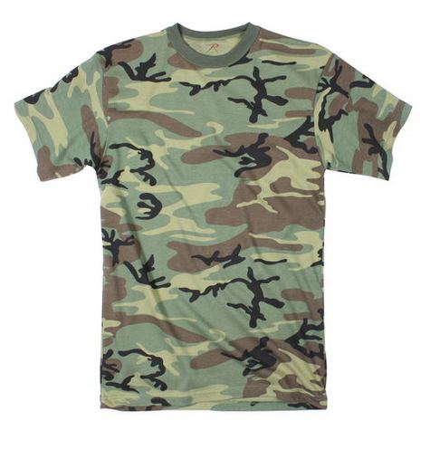 Rothco Woodland Camo Extra Long Length T-Shirt